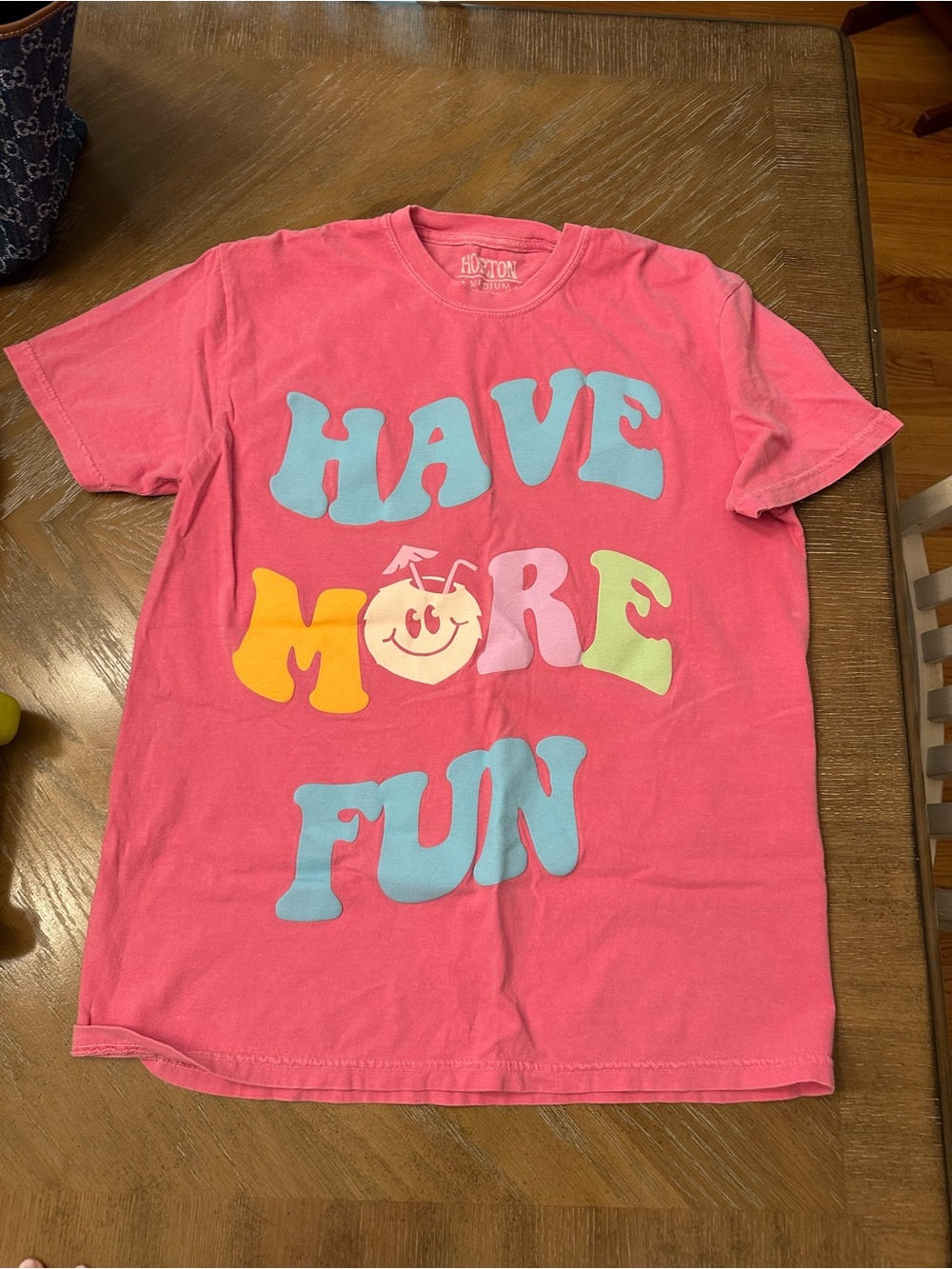 Have More Fun Pink Graphic Tee by Houston
